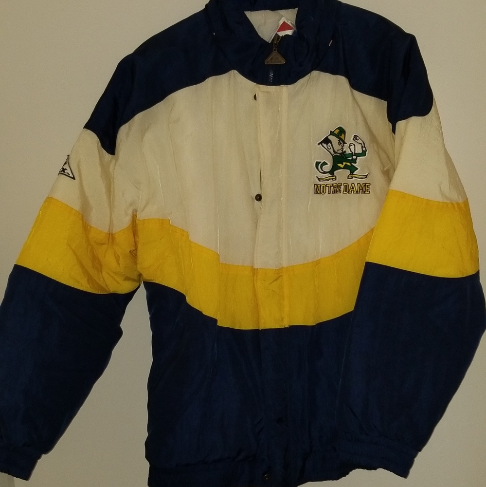 Is Notre Dame blue and yellow puffer jacket